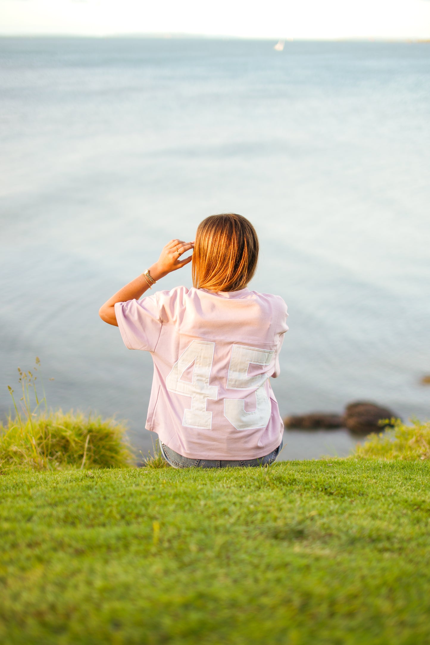 45 Signature Jersey - Pink & White