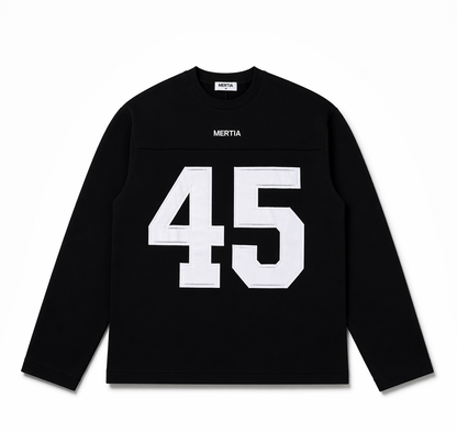 Long Sleeve 45 Jersey - Black & White