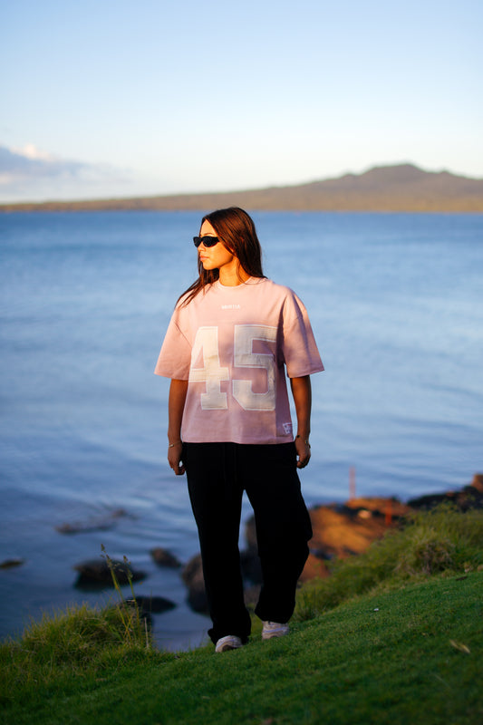 45 Signature Jersey - Pink & White