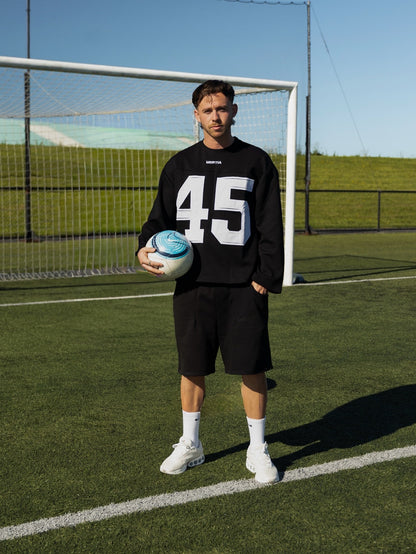 Long Sleeve 45 Jersey - Black & White