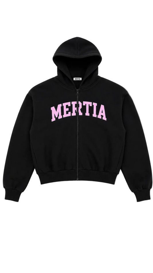 Mertia Shell Pink Zip Up Hoodie