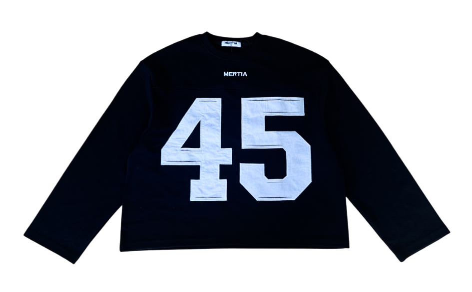 Long Sleeve 45 Jersey - Black & White