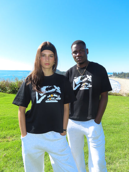 " Grillz " Black Graphic Tee