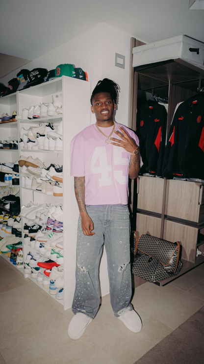 45 Signature Jersey - Pink & White