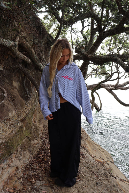 Striped Signature Long Sleeve Shirt - Pink
